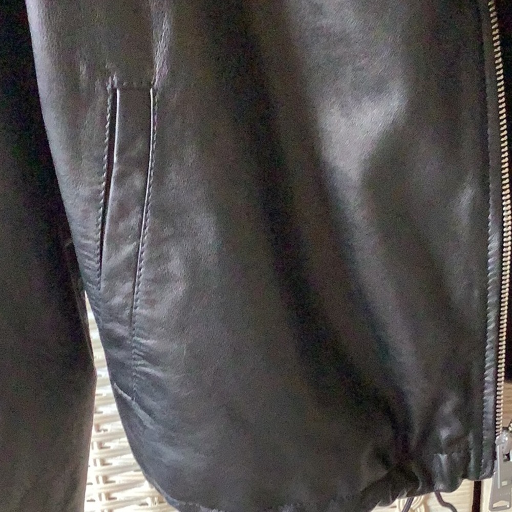 Gorgeous… Gorgeous All Saints Della Leather Bomber Jacket 🖤🖤🖤 - Picture 8 of 13